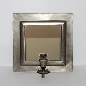 Bed Bath & Beyond square Mirror with Candle Holder wall sconce decor